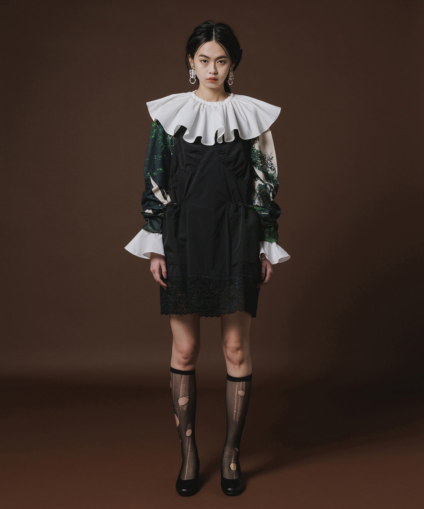 PRINT KNIT PULLTOPOVER