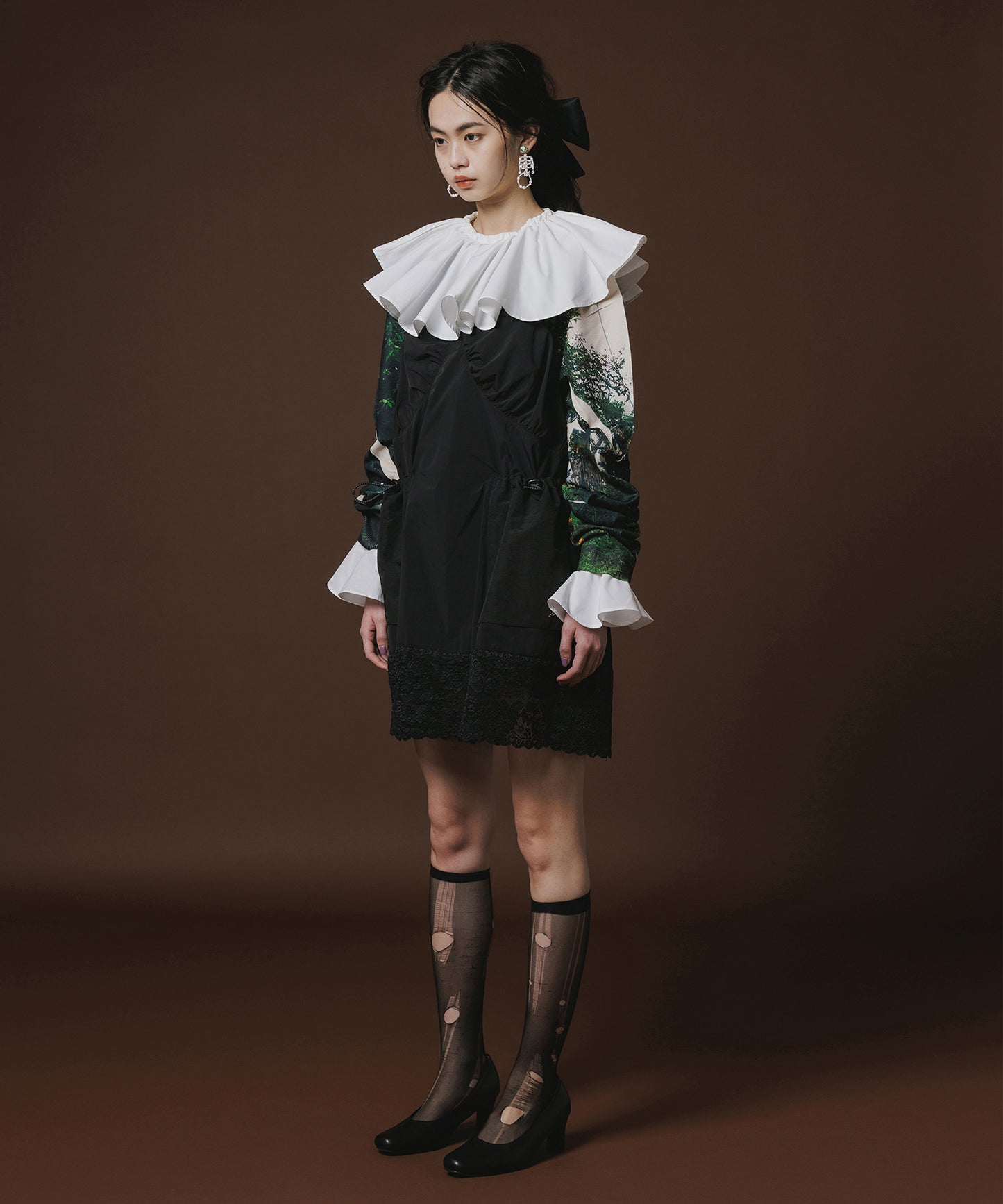 PRINT KNIT PULLTOPOVER