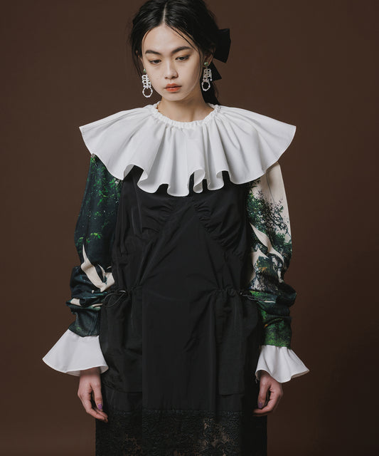 PRINT KNIT PULLTOPOVER