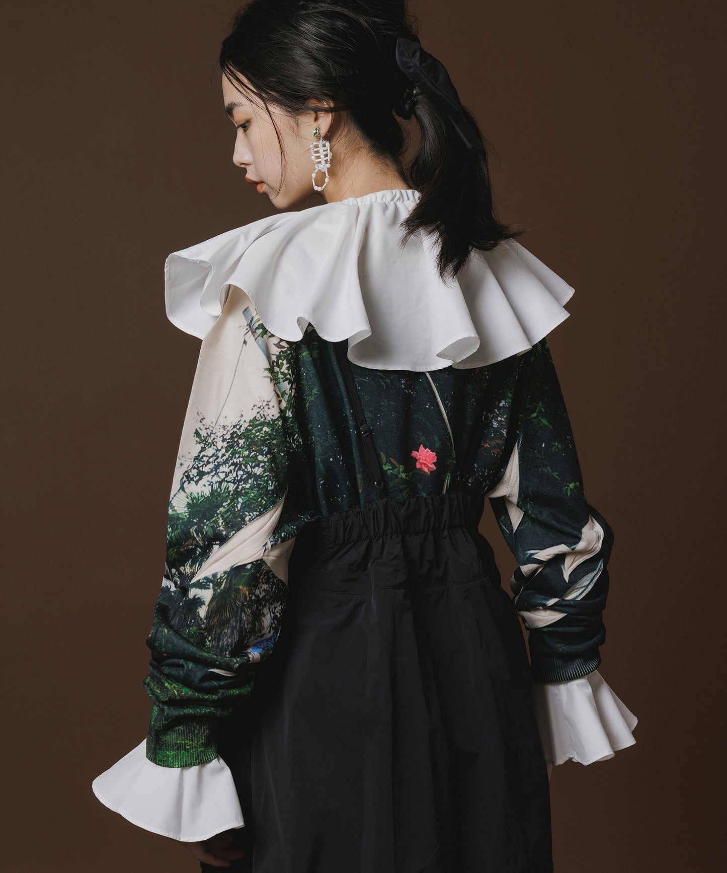 PRINT KNIT PULLTOPOVER