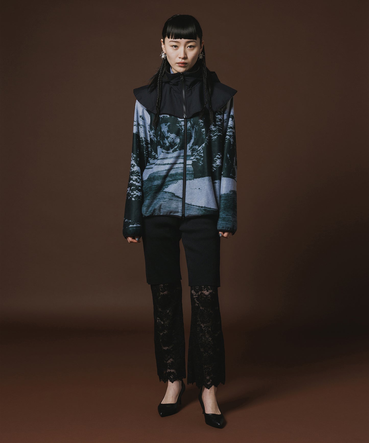 PRINT FLEECE BLOUSON