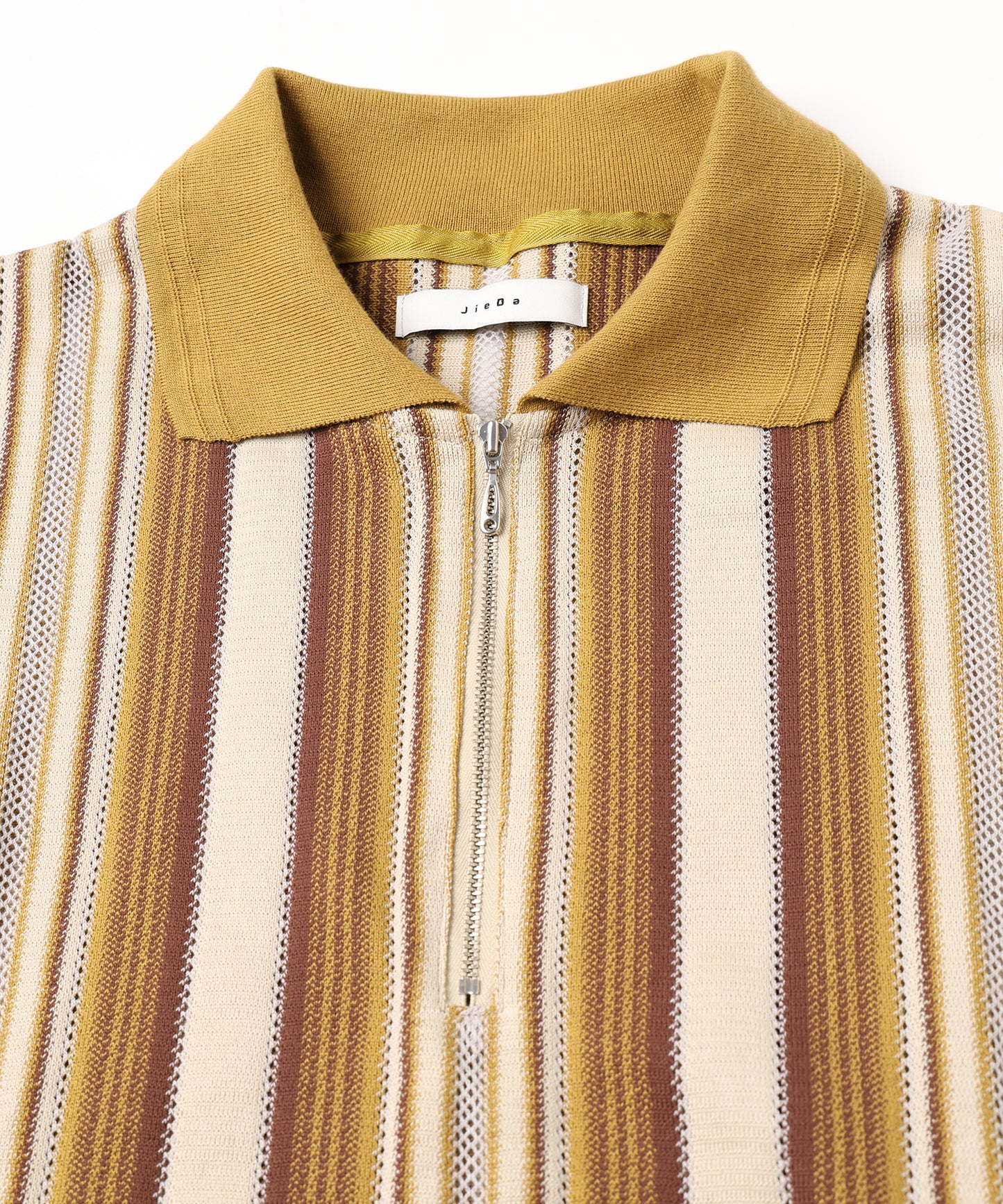 HALF ZIP STRIPE S/S SHIRT　