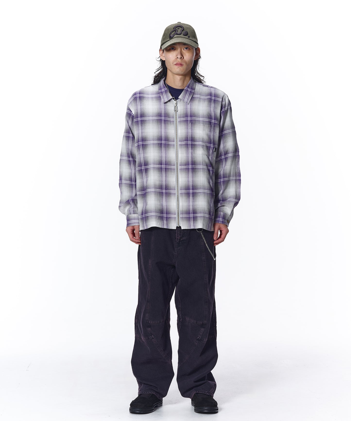 SWITCHING BAGGY DENIM PANTS