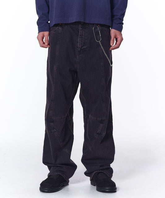 SWITCHING BAGGY DENIM PANTS