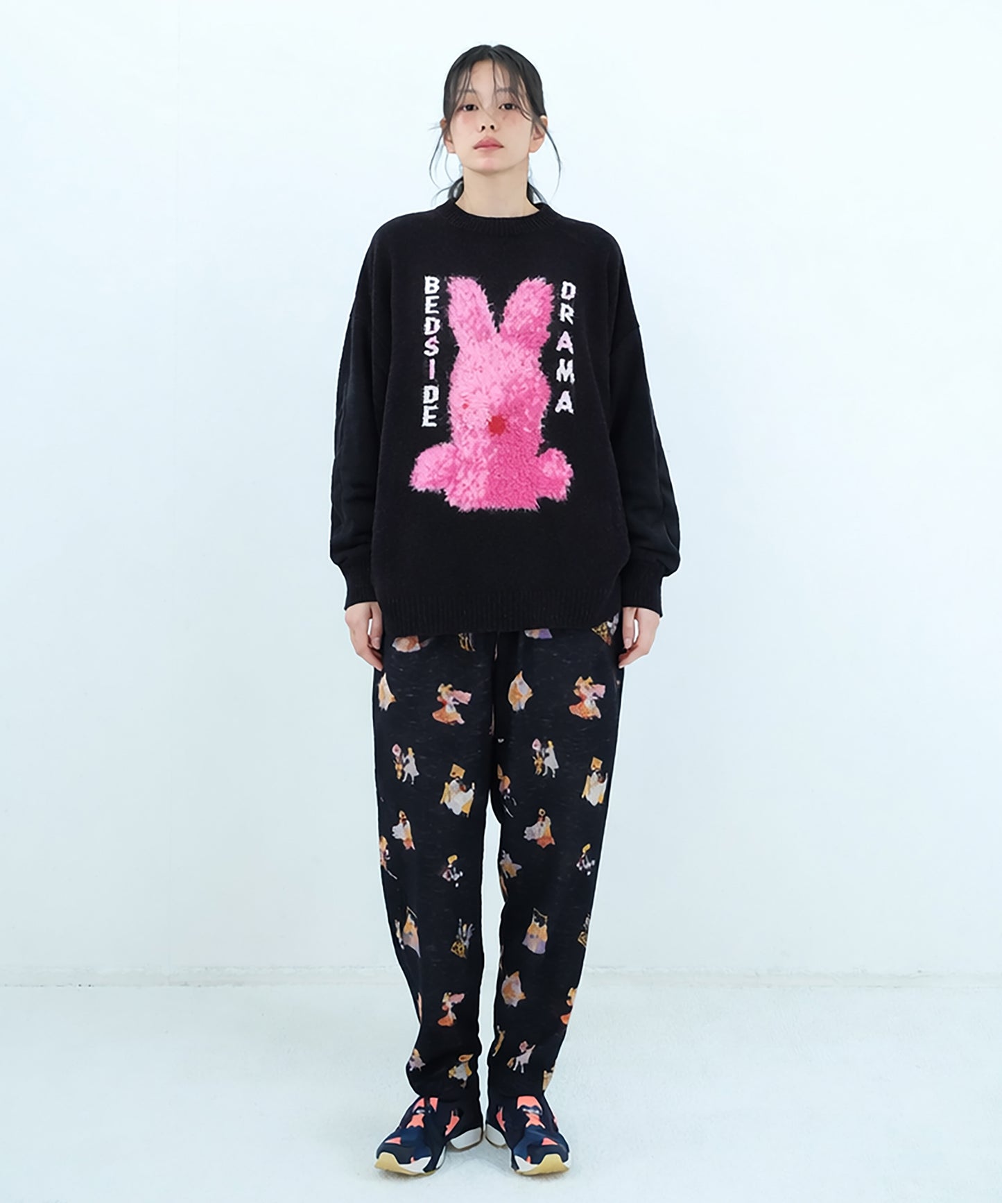 Pink Rabbit Wide Knit Sweater