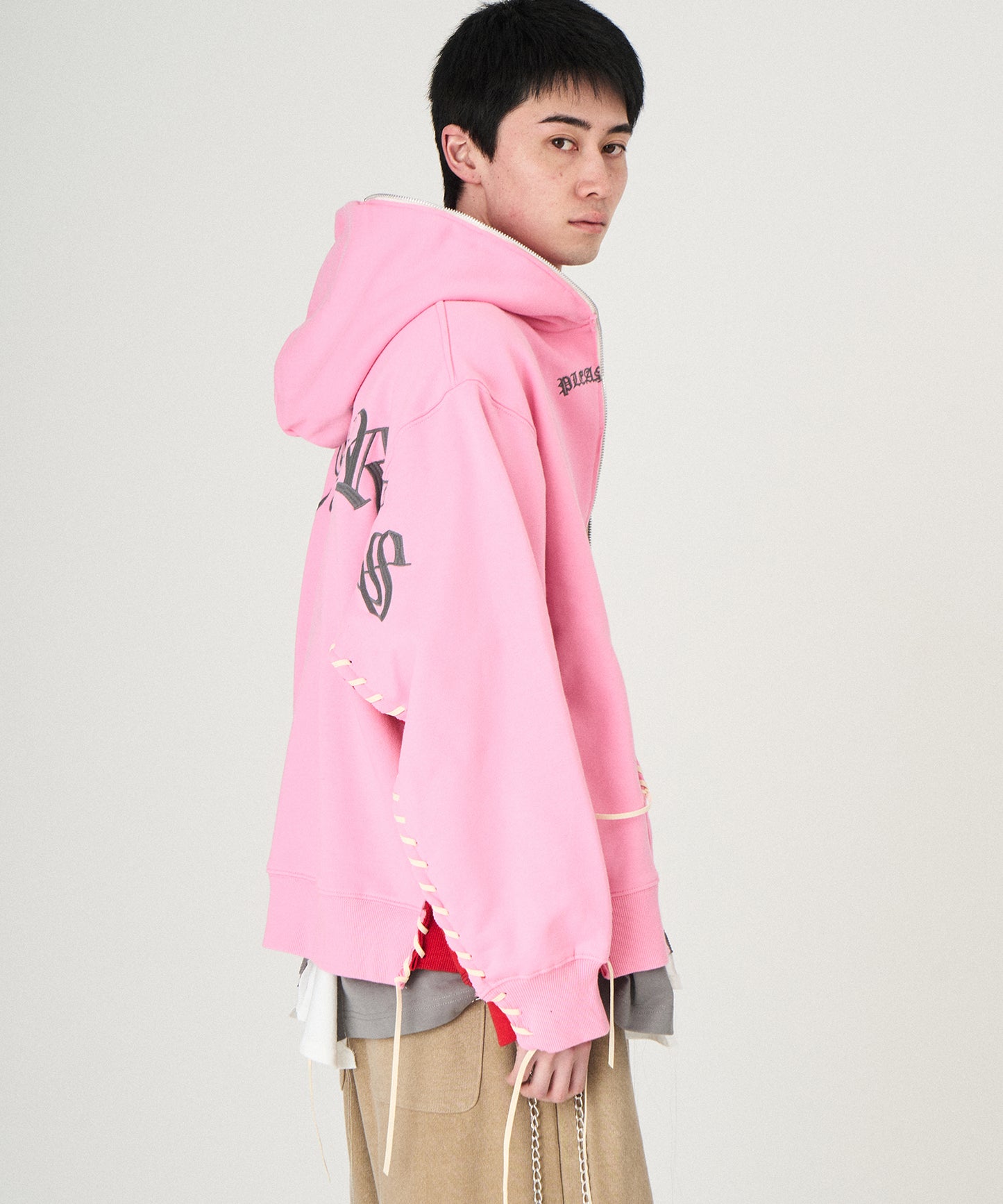 PLEASURES x DISCOVERED DOUBLE LAYERED HOODIE