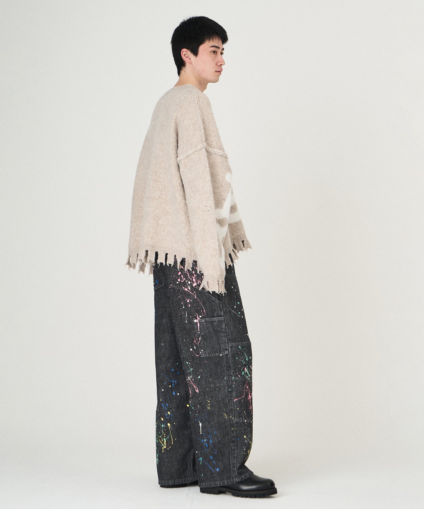 MOHAIR HEART&BONE KNIT