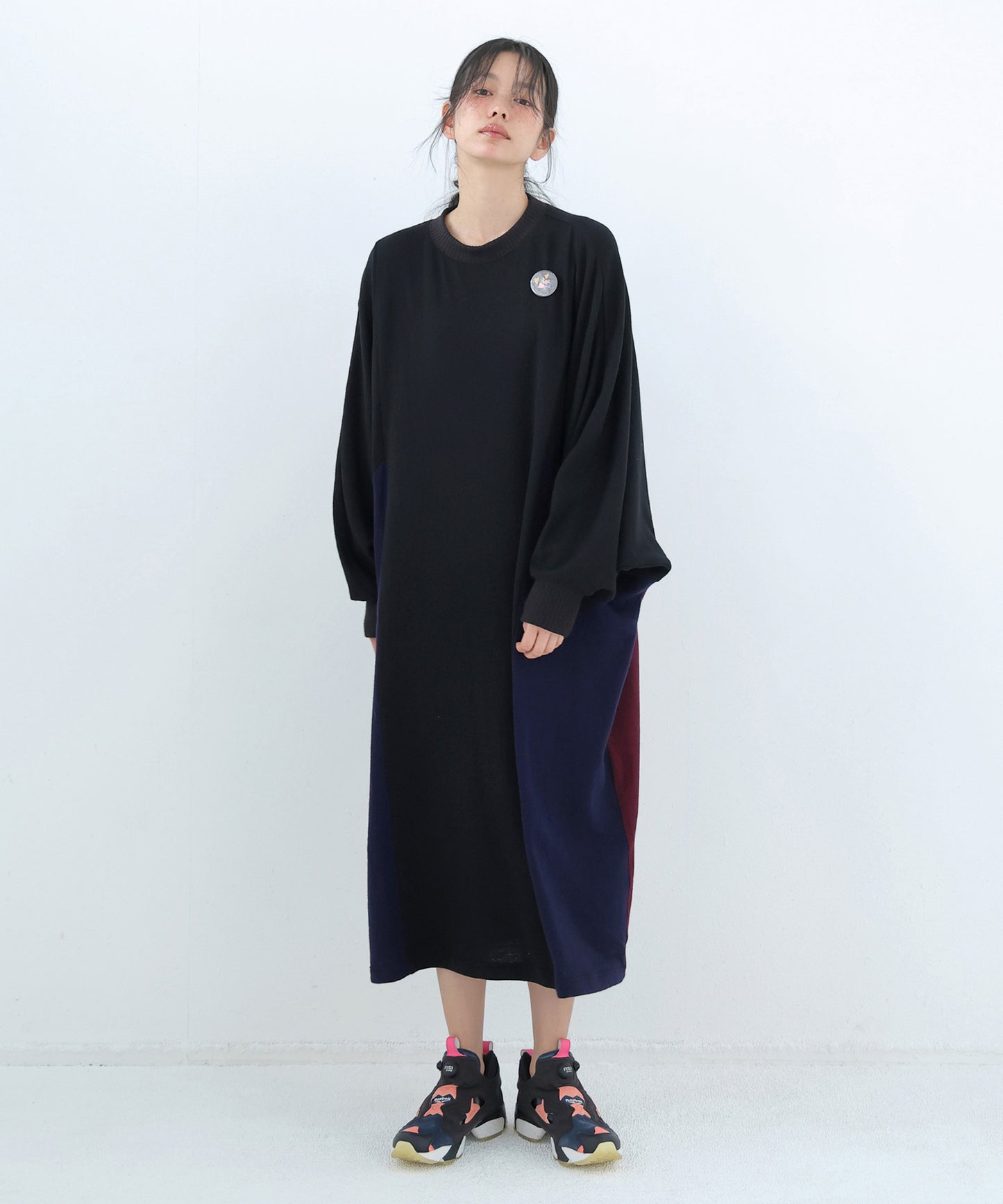 Pattern Switch Wide Dress