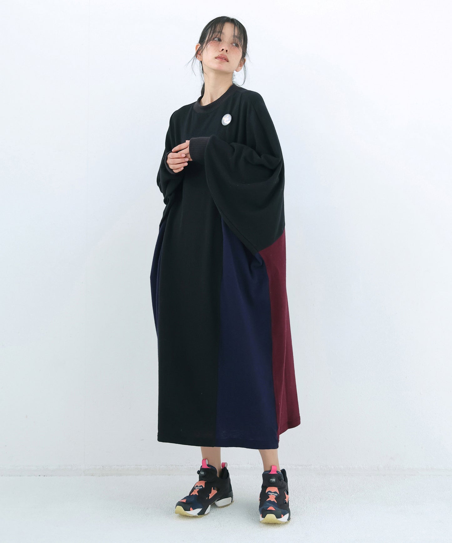 Pattern Switch Wide Dress