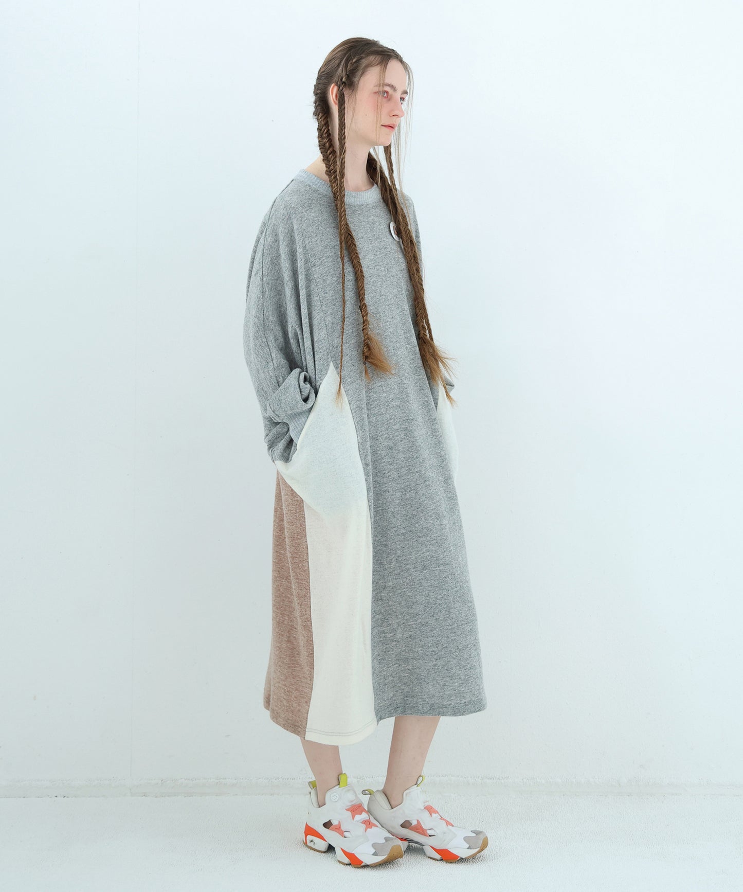 Pattern Switch Wide Dress