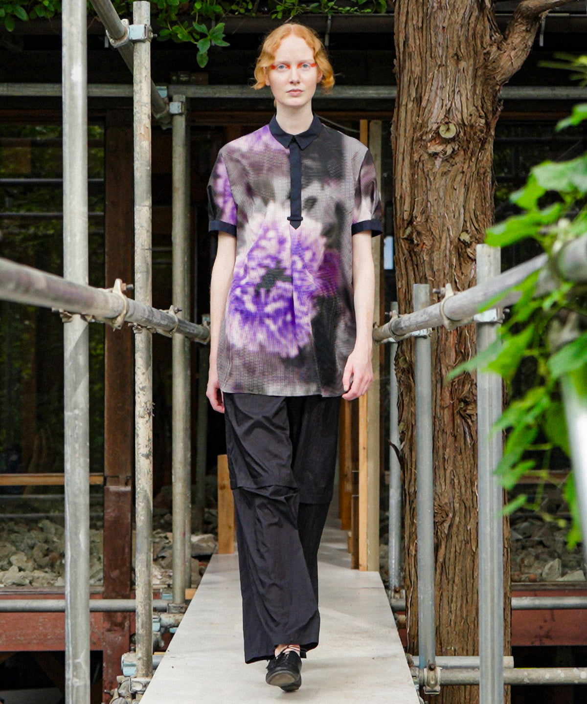Sheer Nylon Volume Pants
