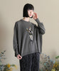 M Flower Wide Knit Sweater