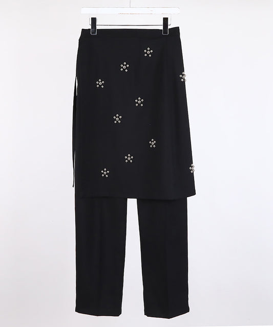 RAMPONI STUDS WRAP SKIRT PANTS