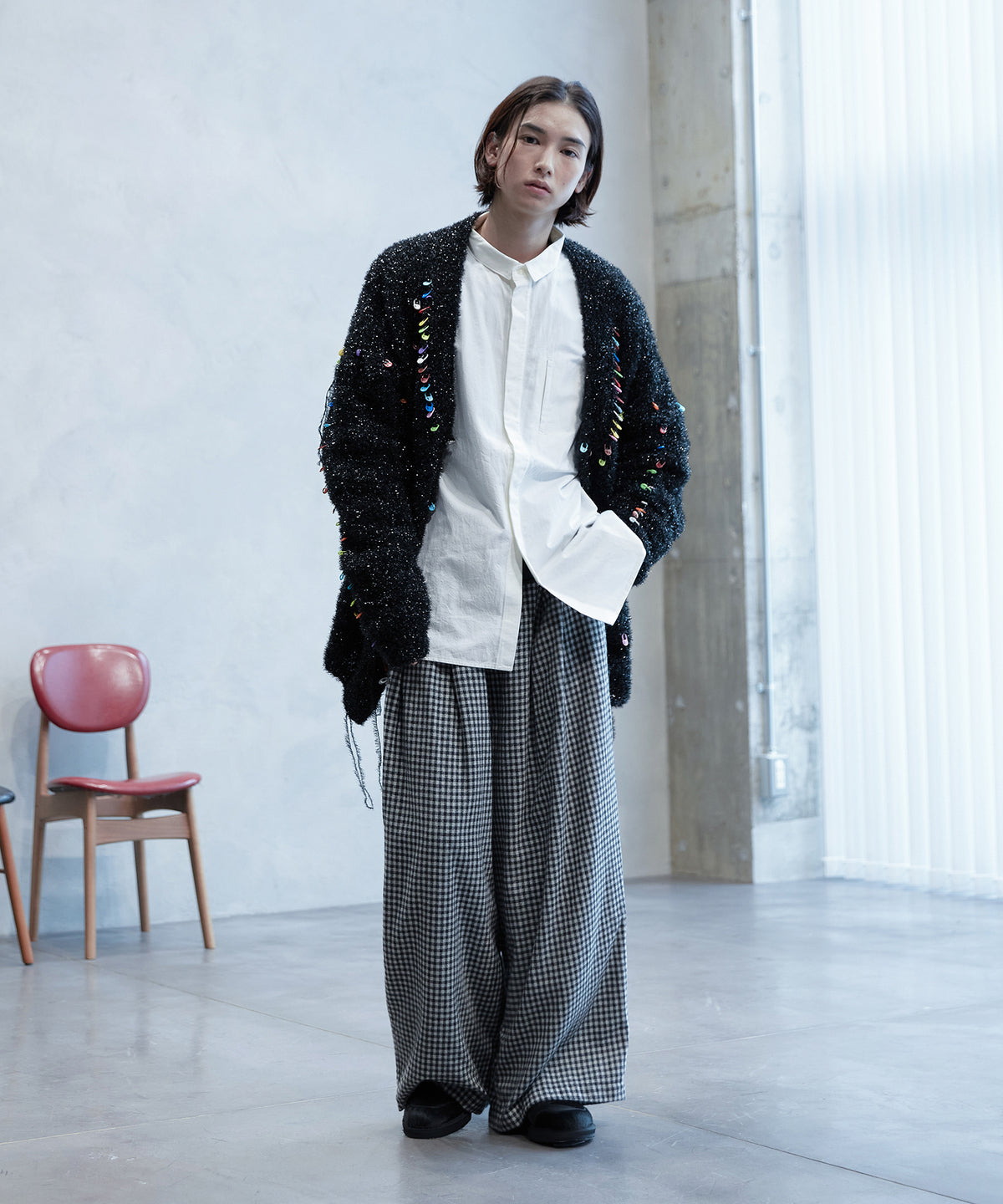 square collar over shirt