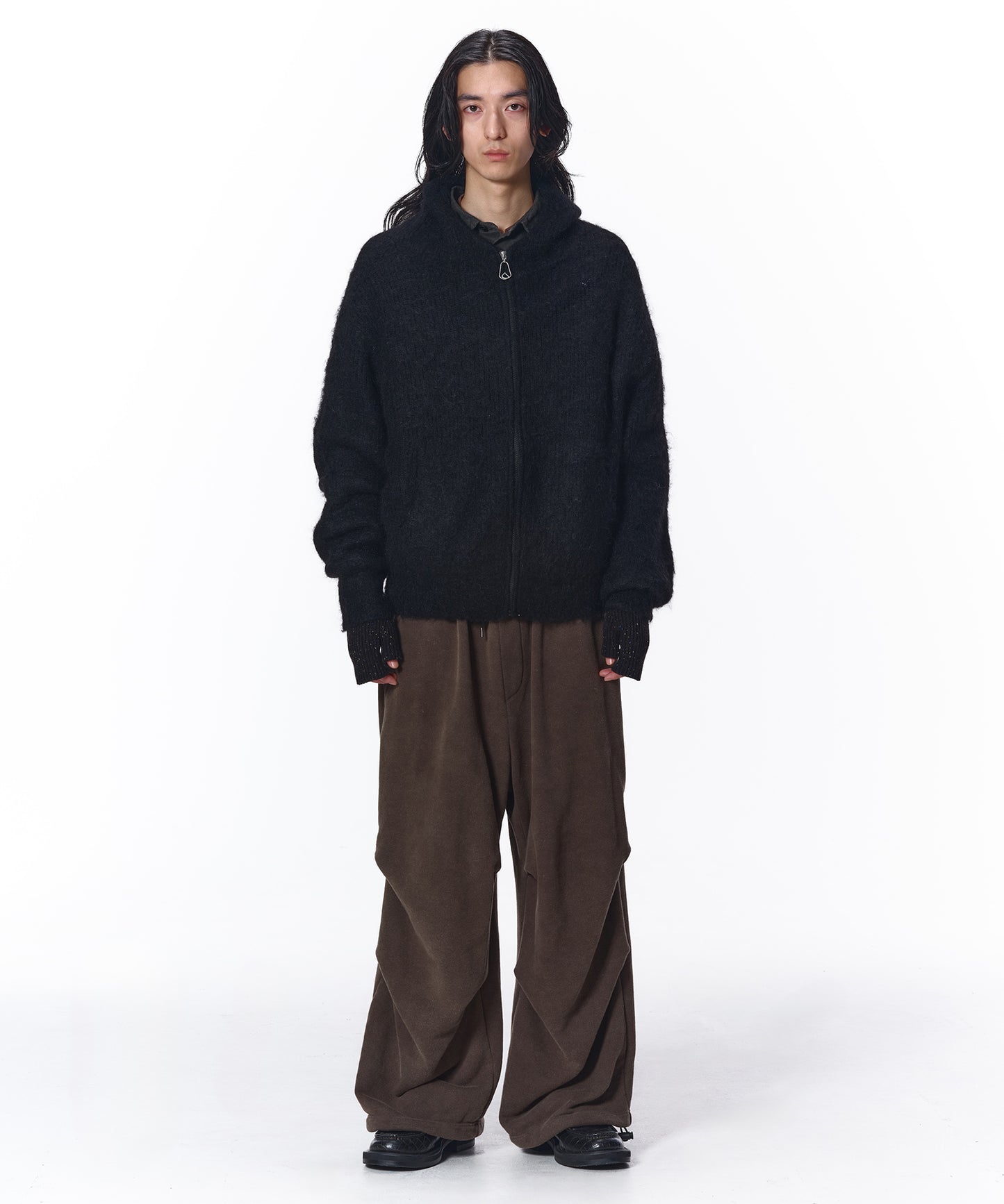 MOHAIR ZIP HOODIE