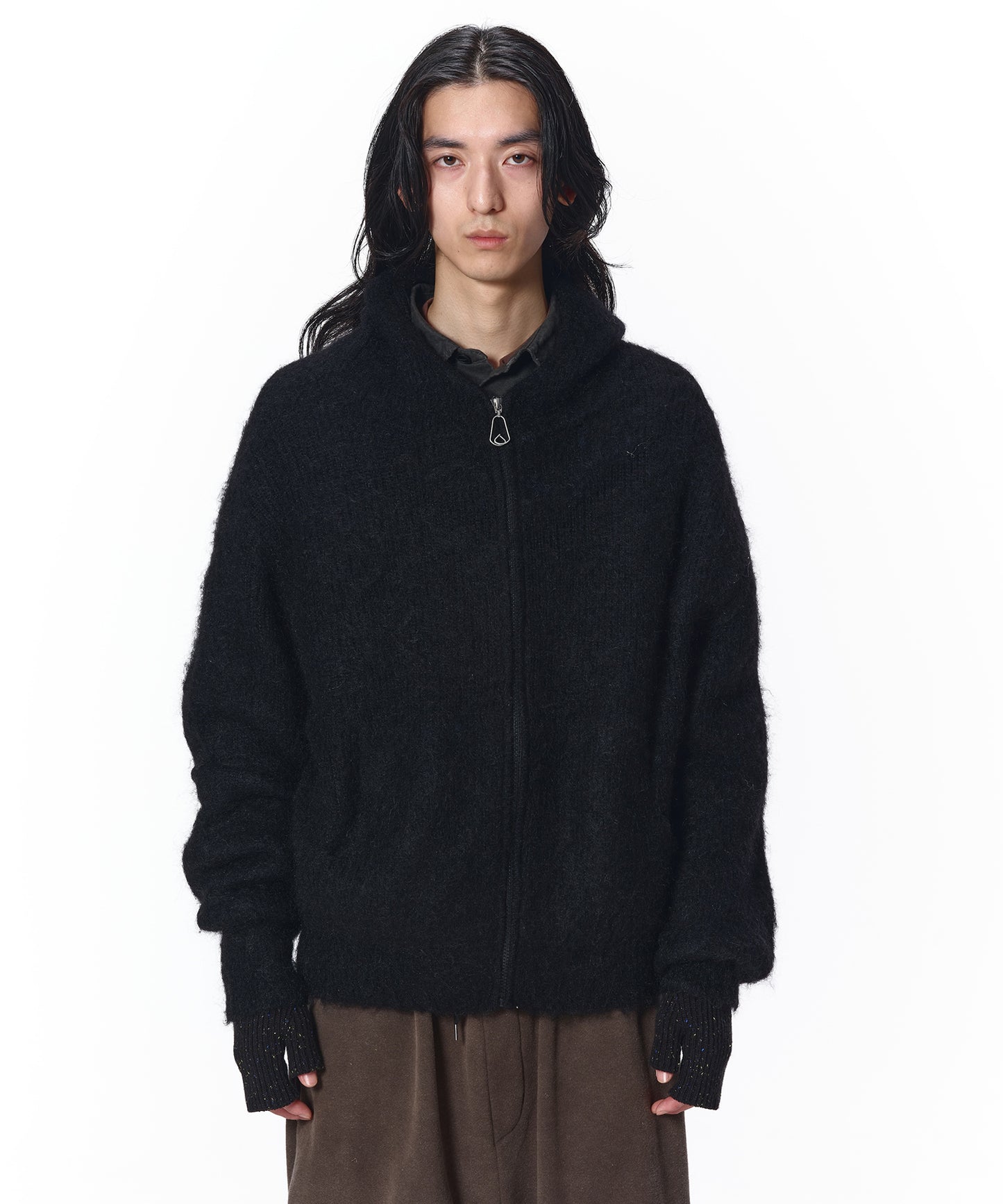 MOHAIR ZIP HOODIE