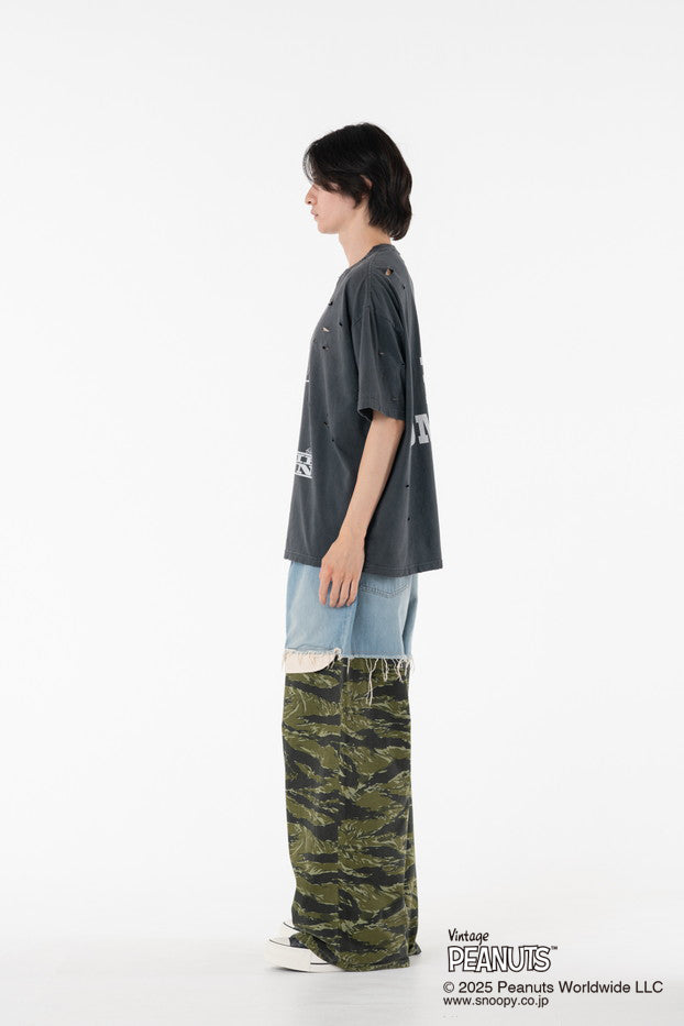 PEANUTSxDISCOVERED DAMAGE PIGMENT DYED TEE
