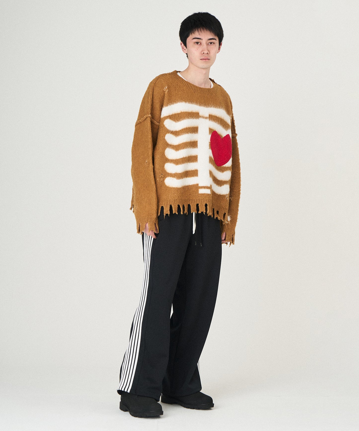 MOHAIR HEART&BONE KNIT