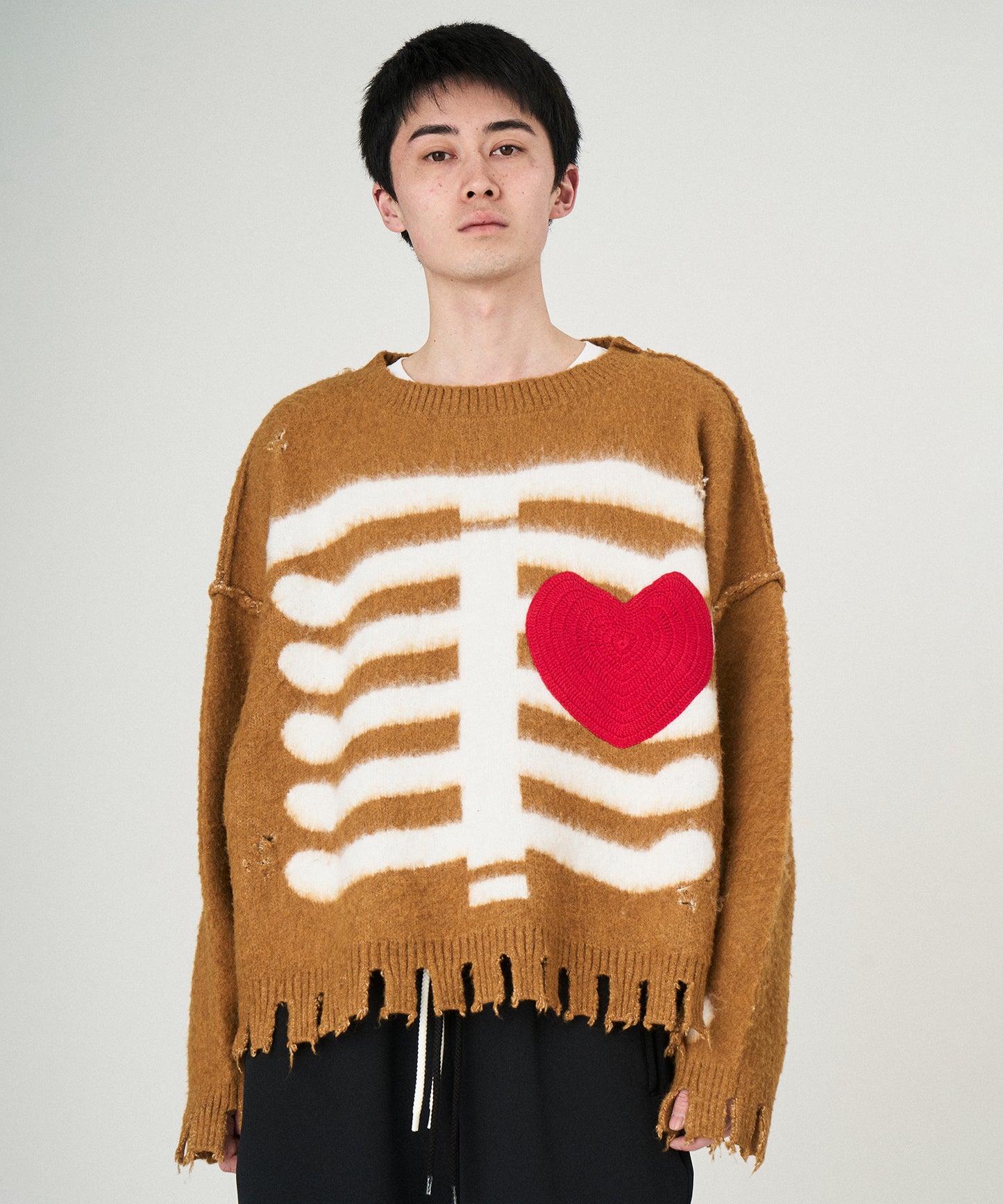 MOHAIR HEART&BONE KNIT