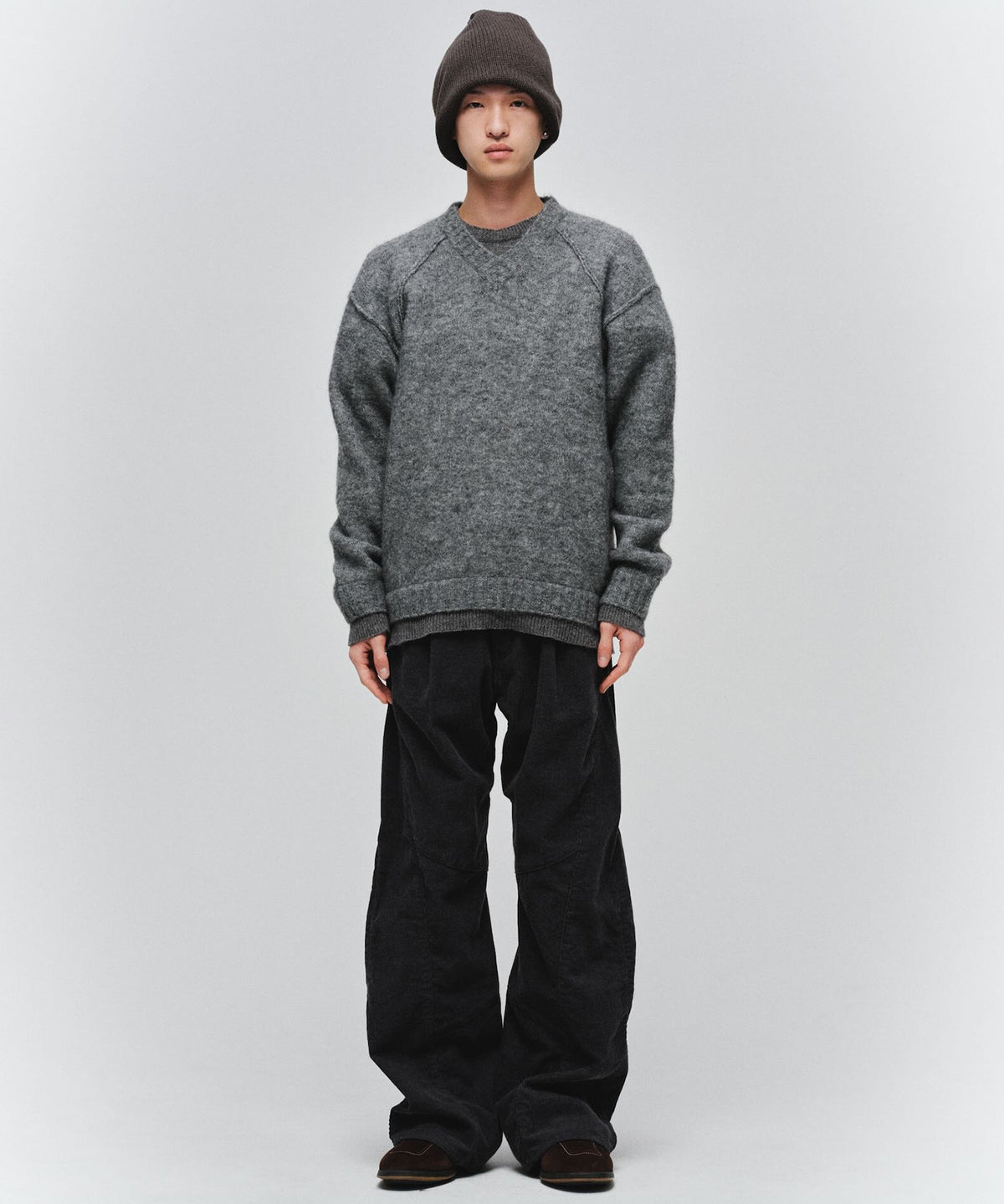 ENGINEERED DRAPING FLARE CORDUROY PANTS