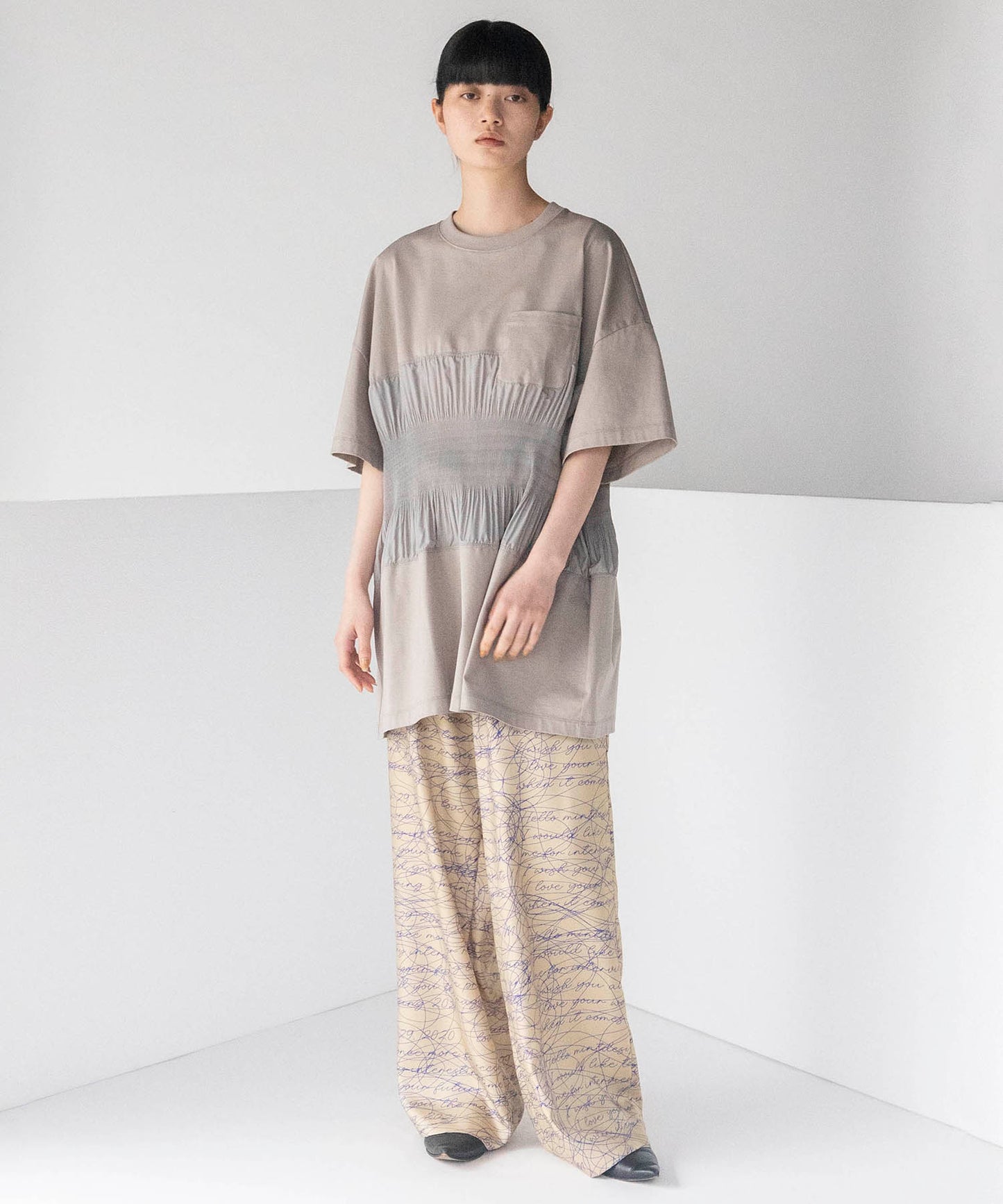 PLEATED T-SHIRT