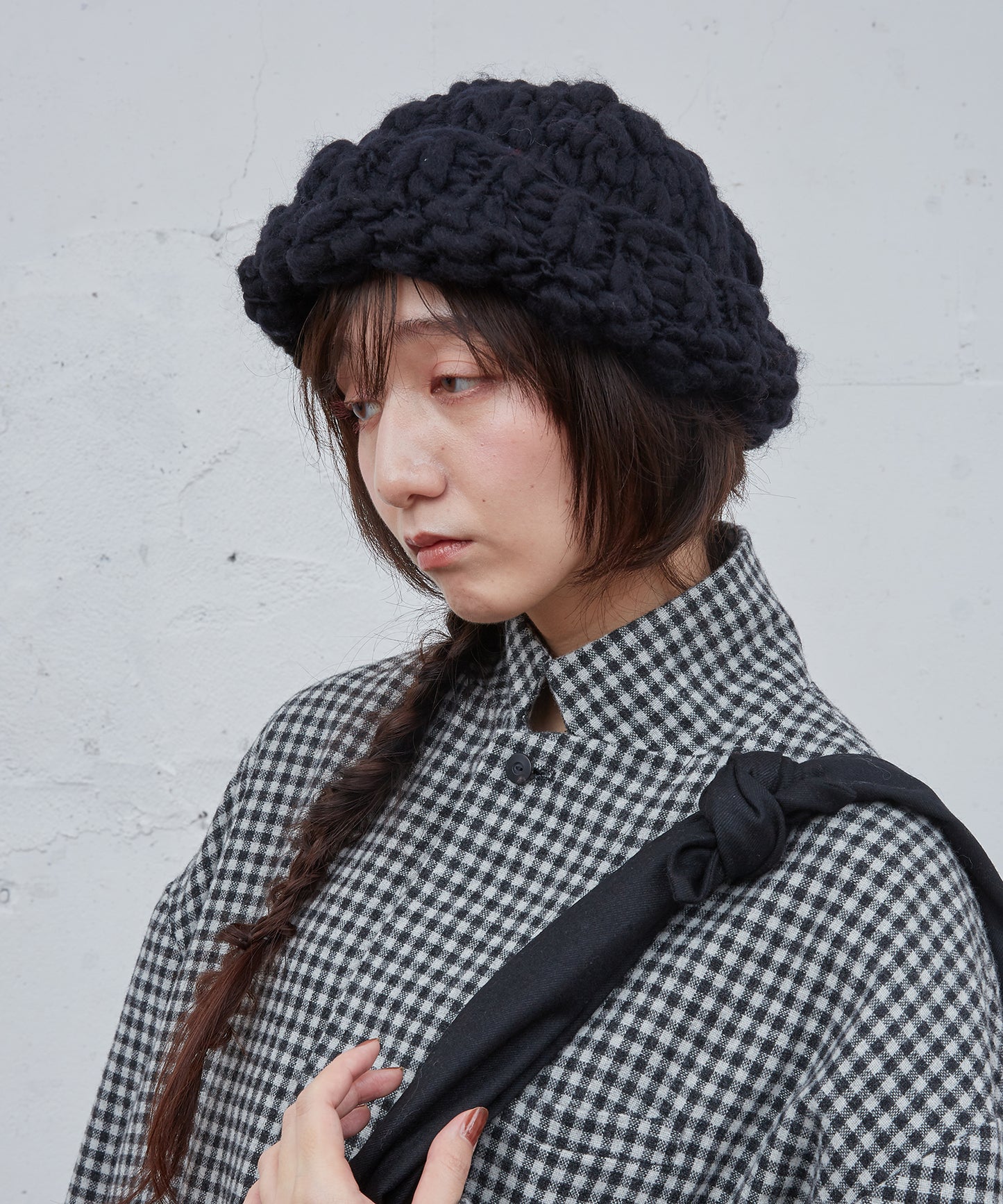 ハンドニットグラデーションCAP