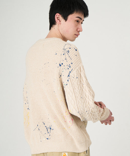 CABLE PAINT KNIT