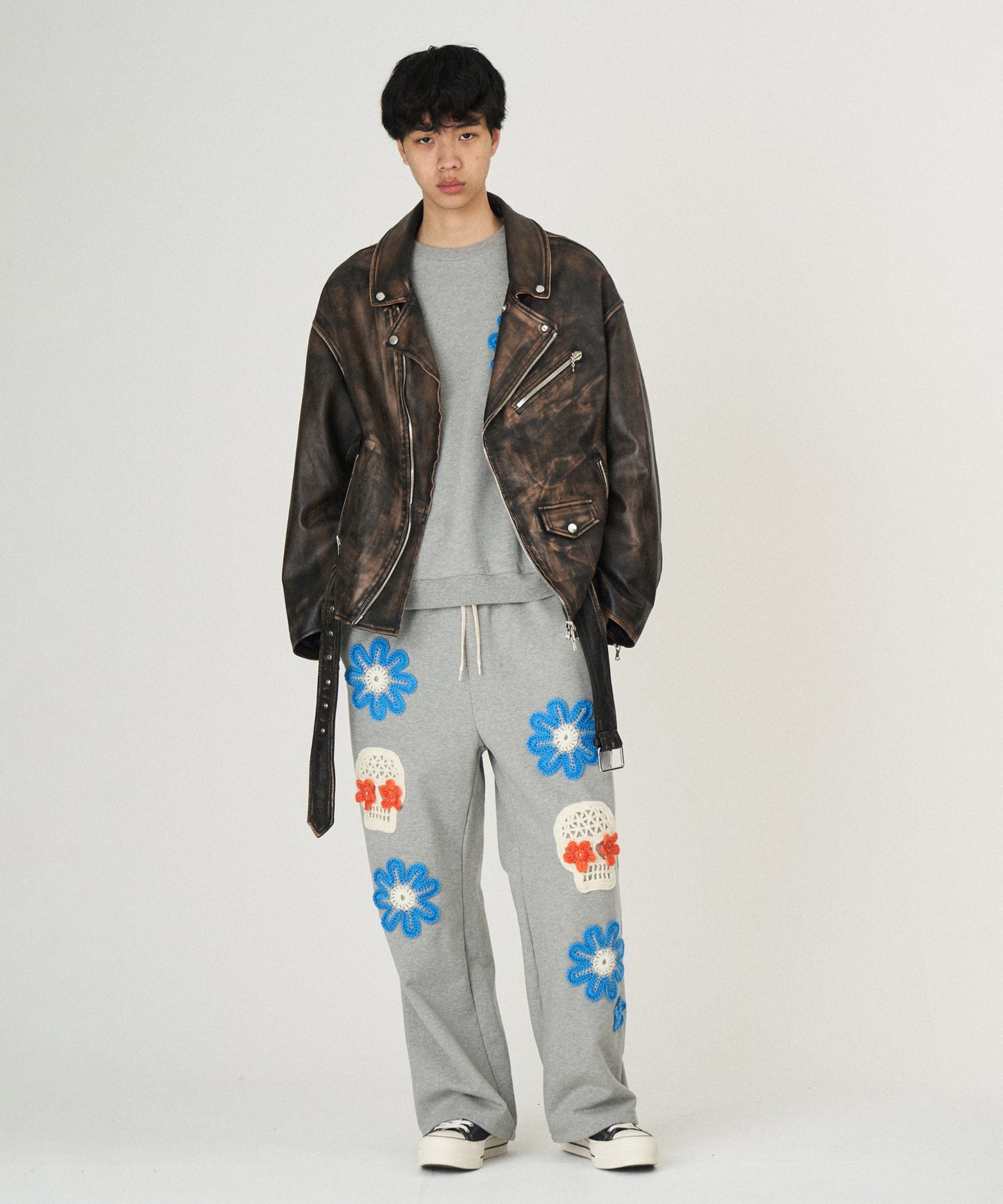 LEATHER W RIDERS BLOUSON