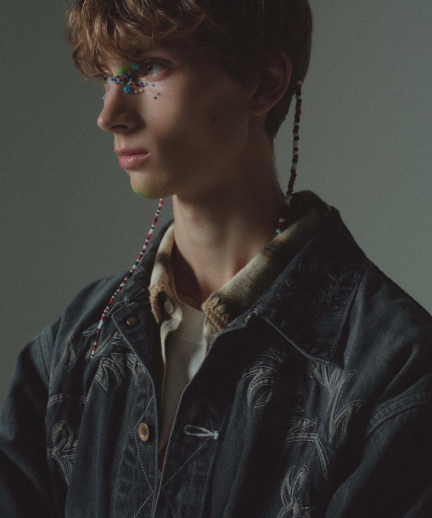 EMBROIDERY DENIM BLOUSON