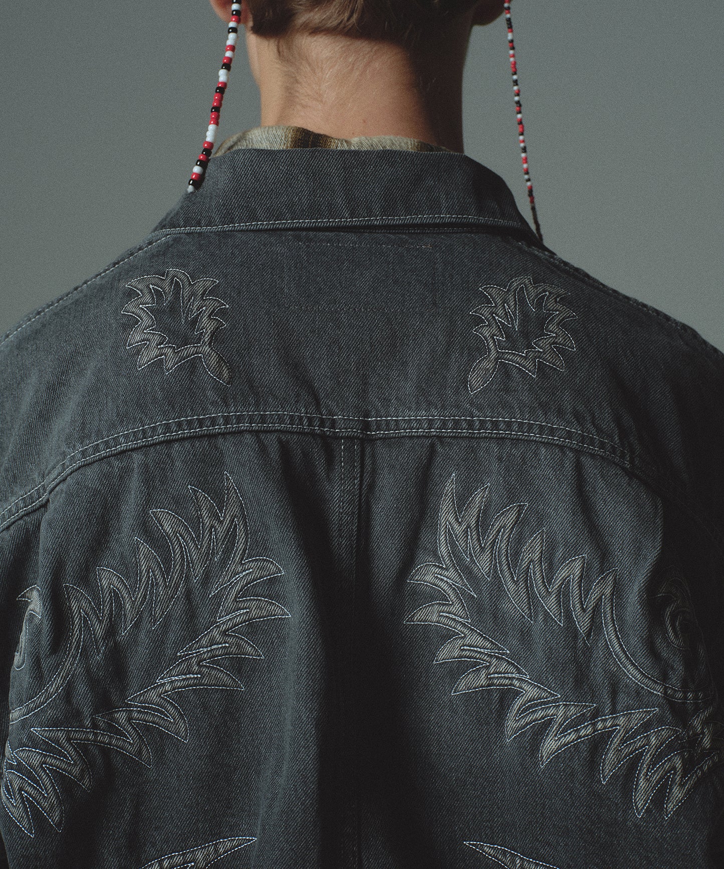 EMBROIDERY DENIM BLOUSON