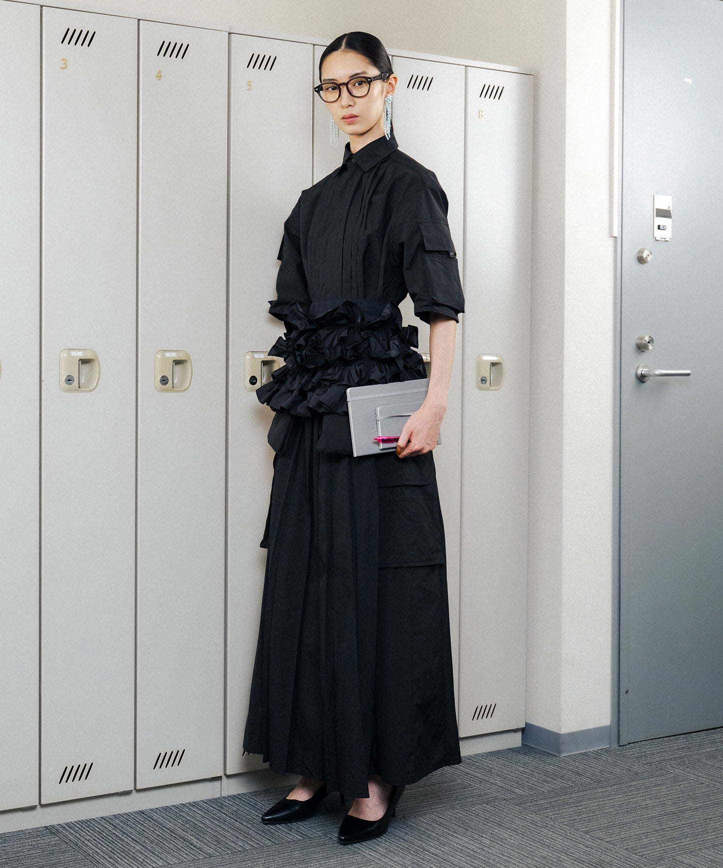 2WAY MULTIPOCKET PLEATS SKIRT