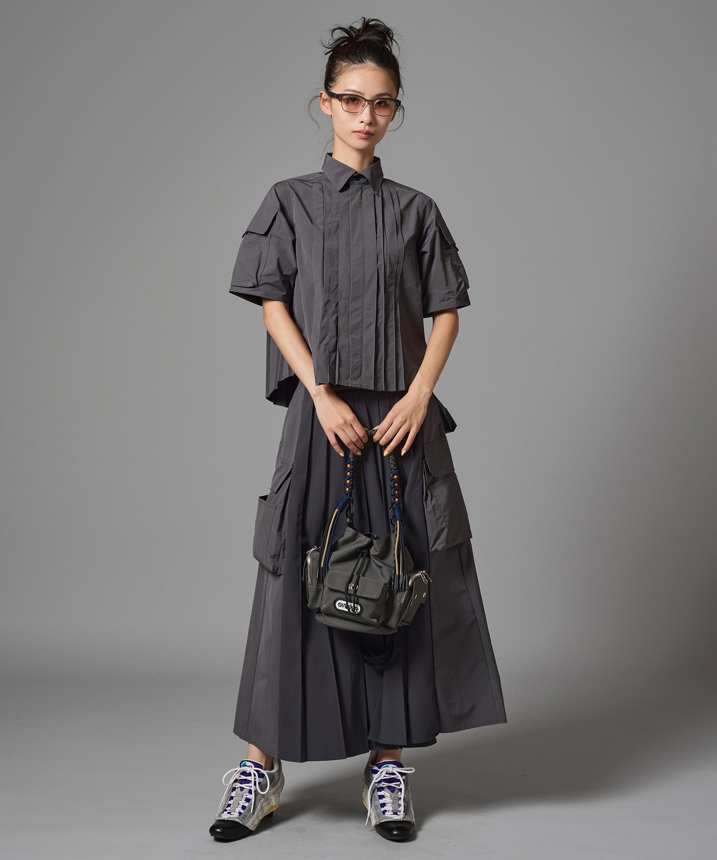 2WAY MULTIPOCKET PLEATS SKIRT