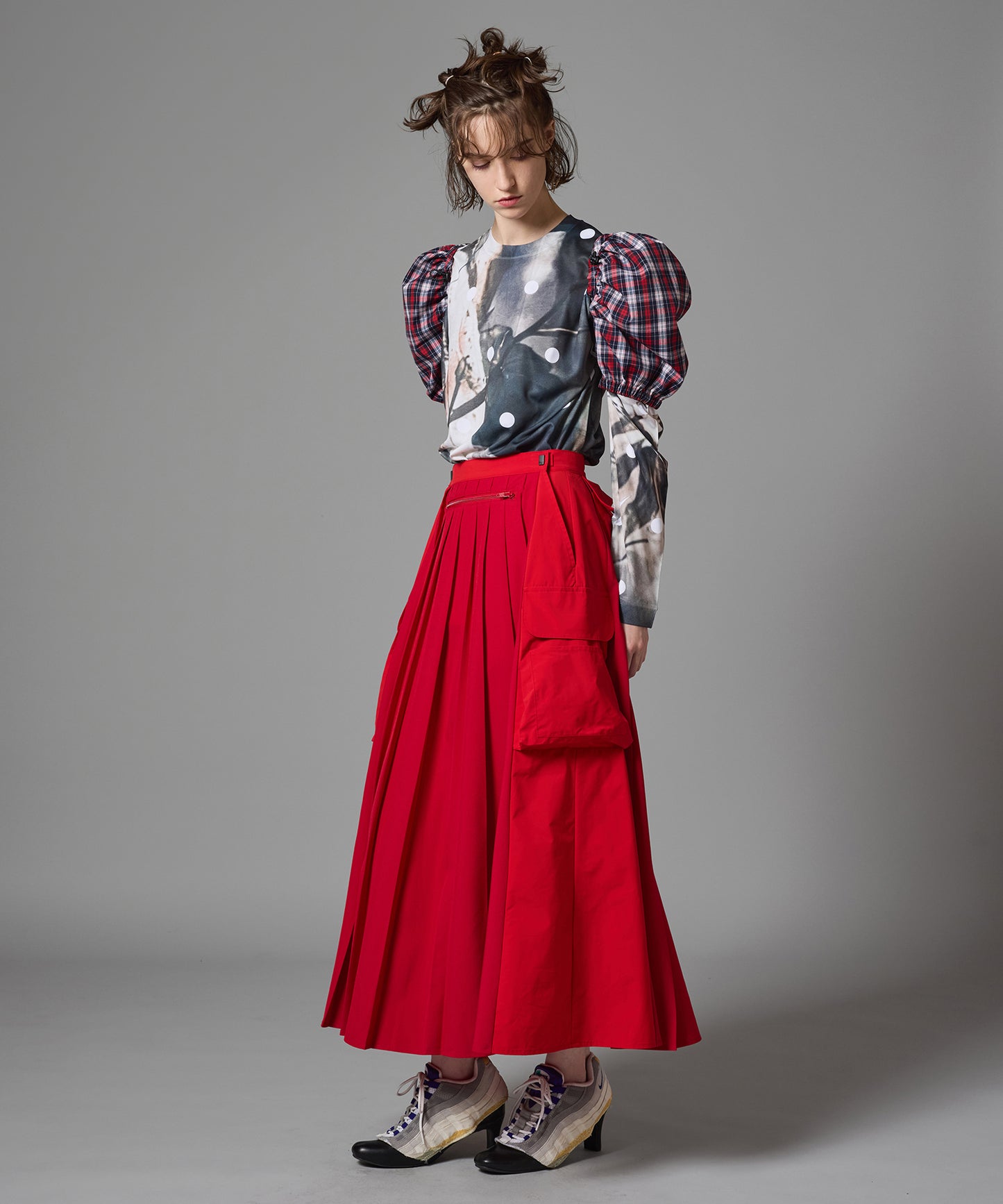 2WAY MULTIPOCKET PLEATS SKIRT