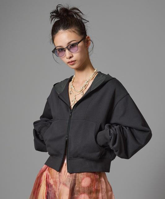 NYLON HOOD ZIP-UP PARKER