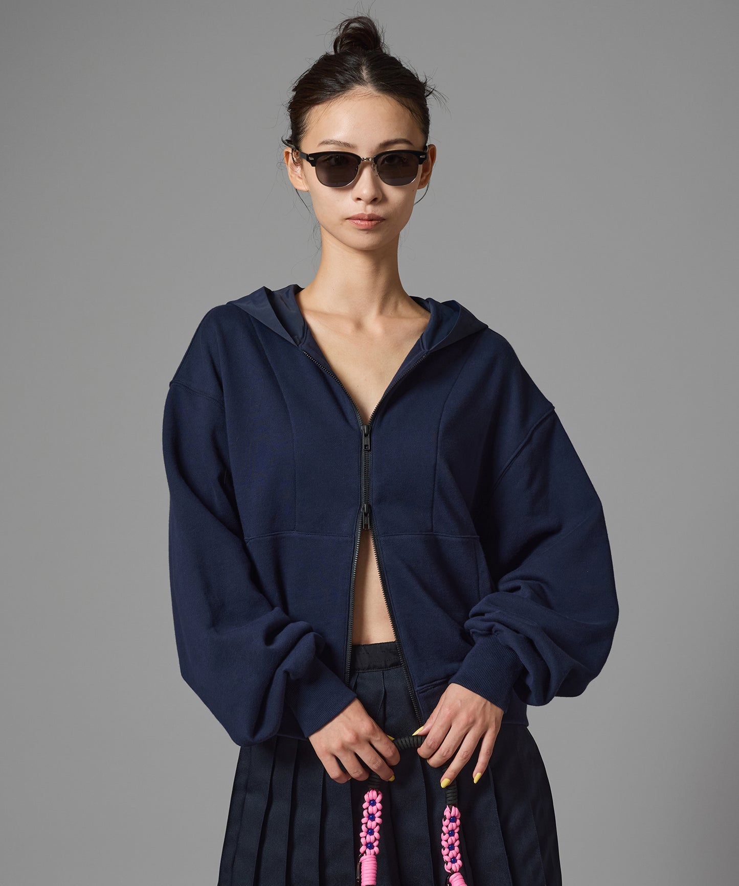 NYLON HOOD ZIP-UP PARKER