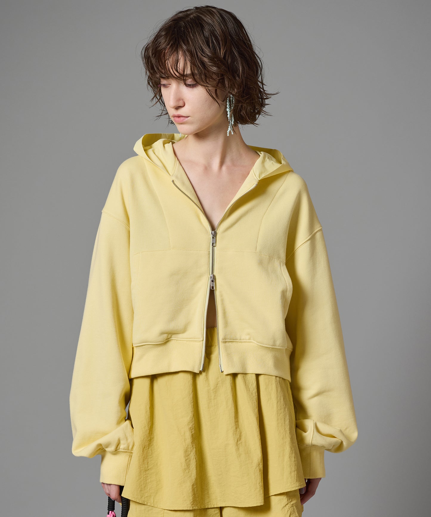 NYLON HOOD ZIP-UP PARKER