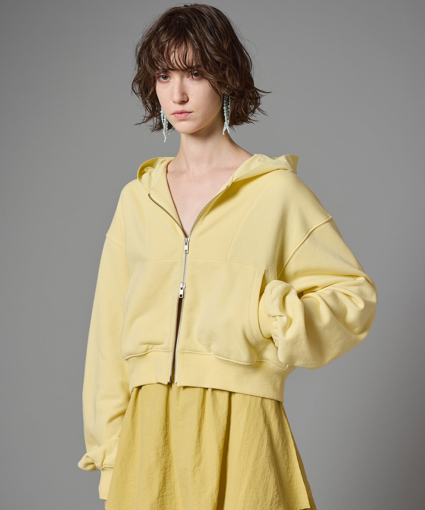 NYLON HOOD ZIP-UP PARKER