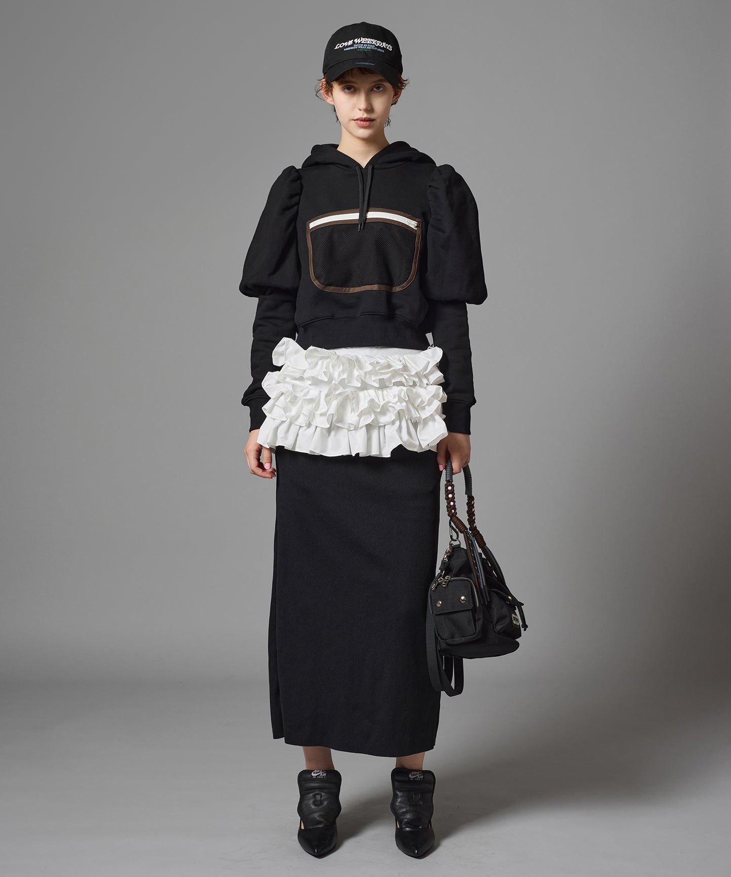 MESH POCKET PUFF SLEEVE PARKER