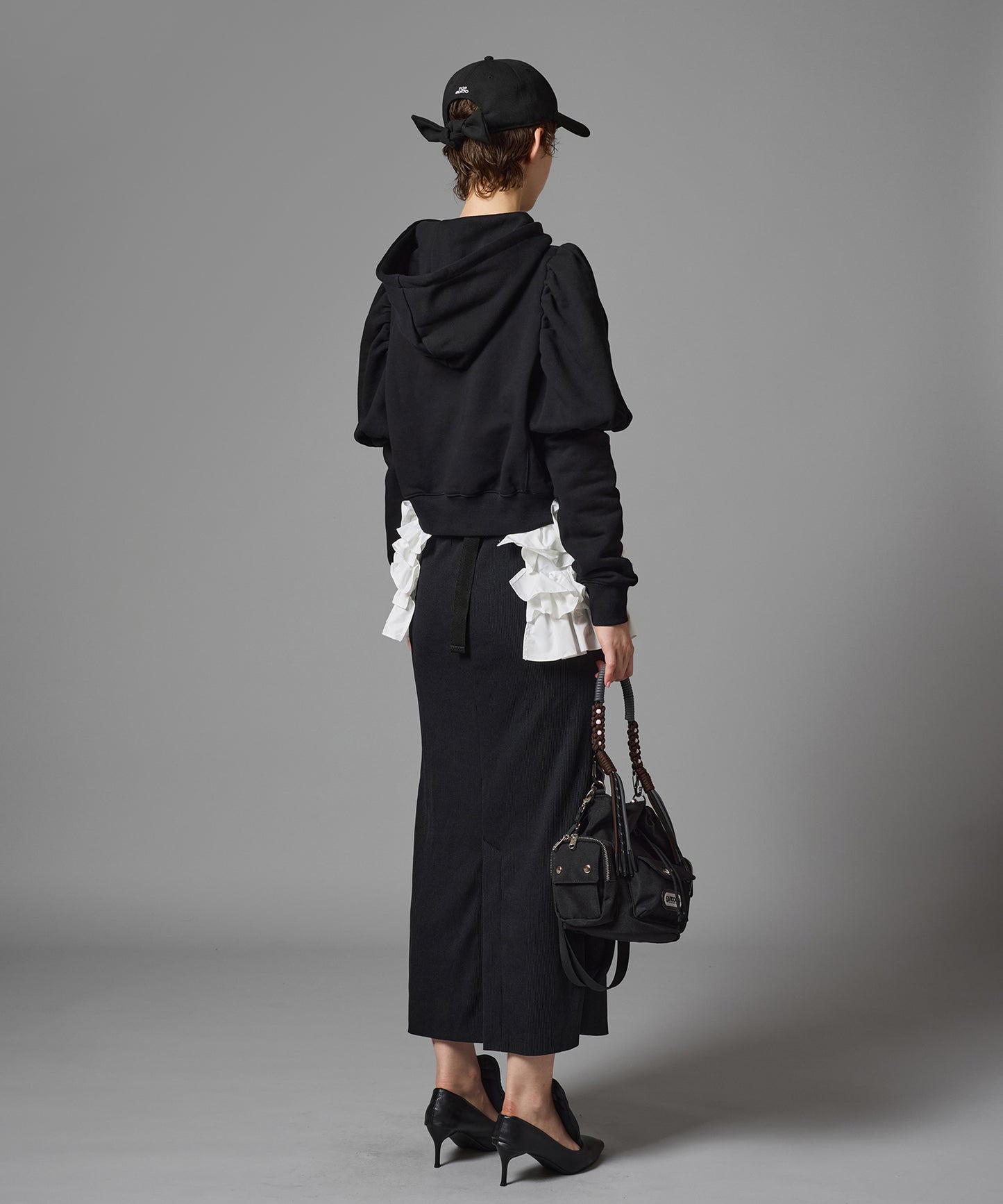 MESH POCKET PUFF SLEEVE PARKER