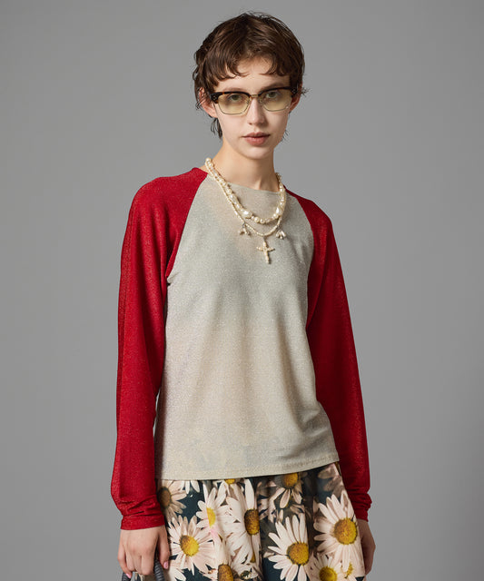 GLITTER RAGLAN C/S