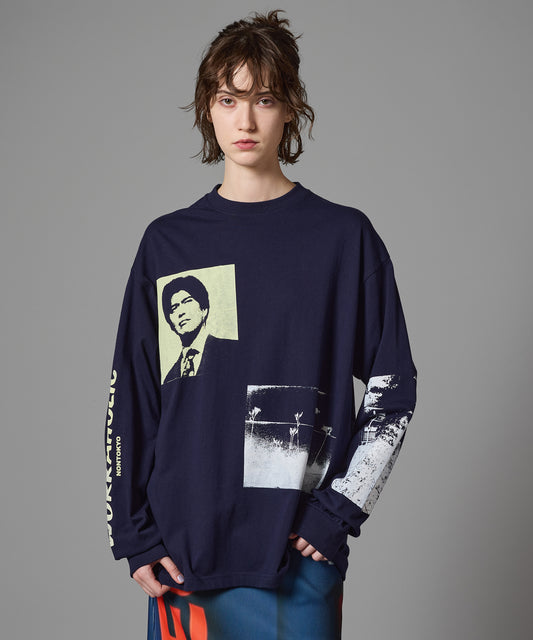 PRINT L/S T-SHIRT(WORKAHOLIC)