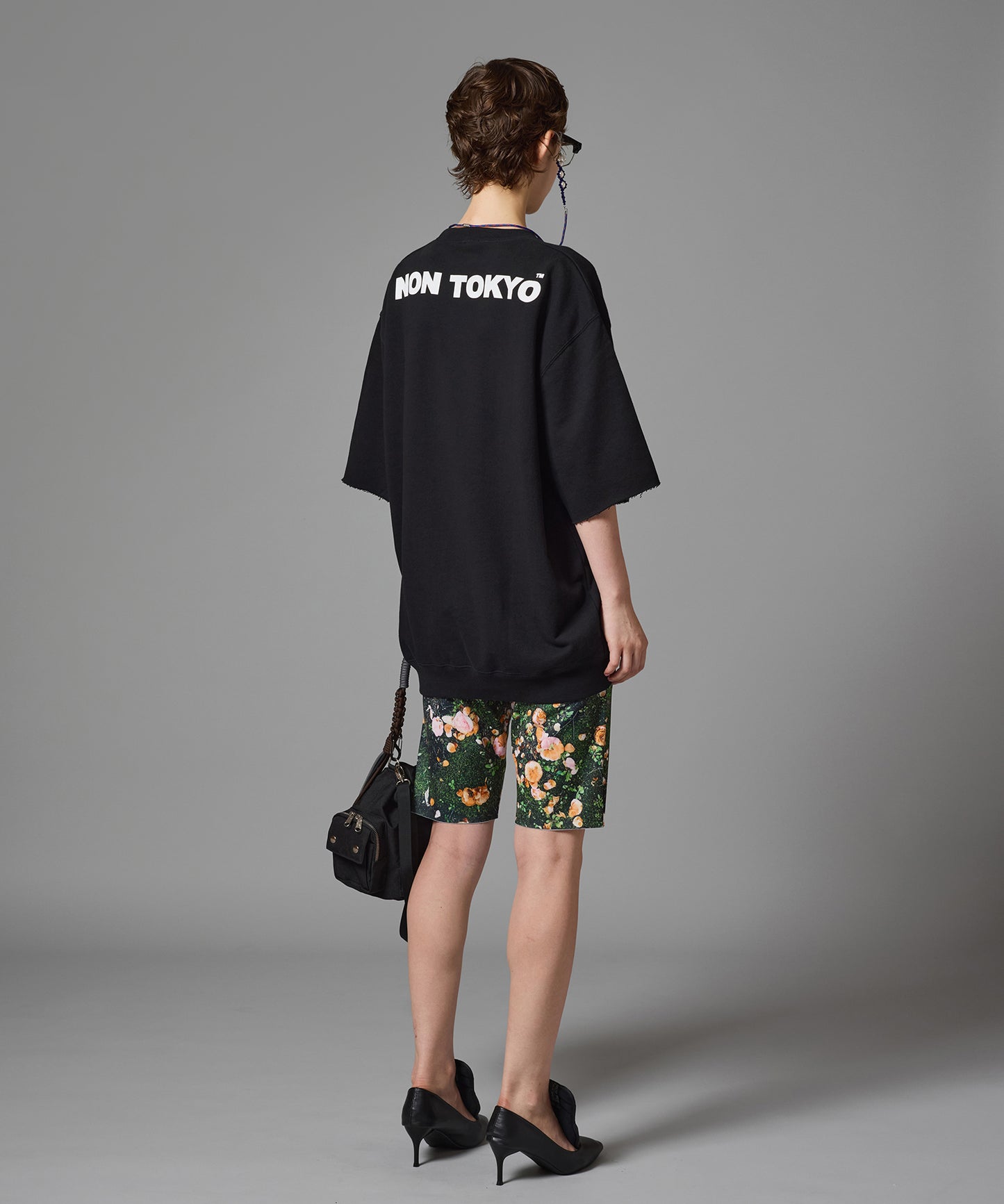 PRINT RIB SHORTS