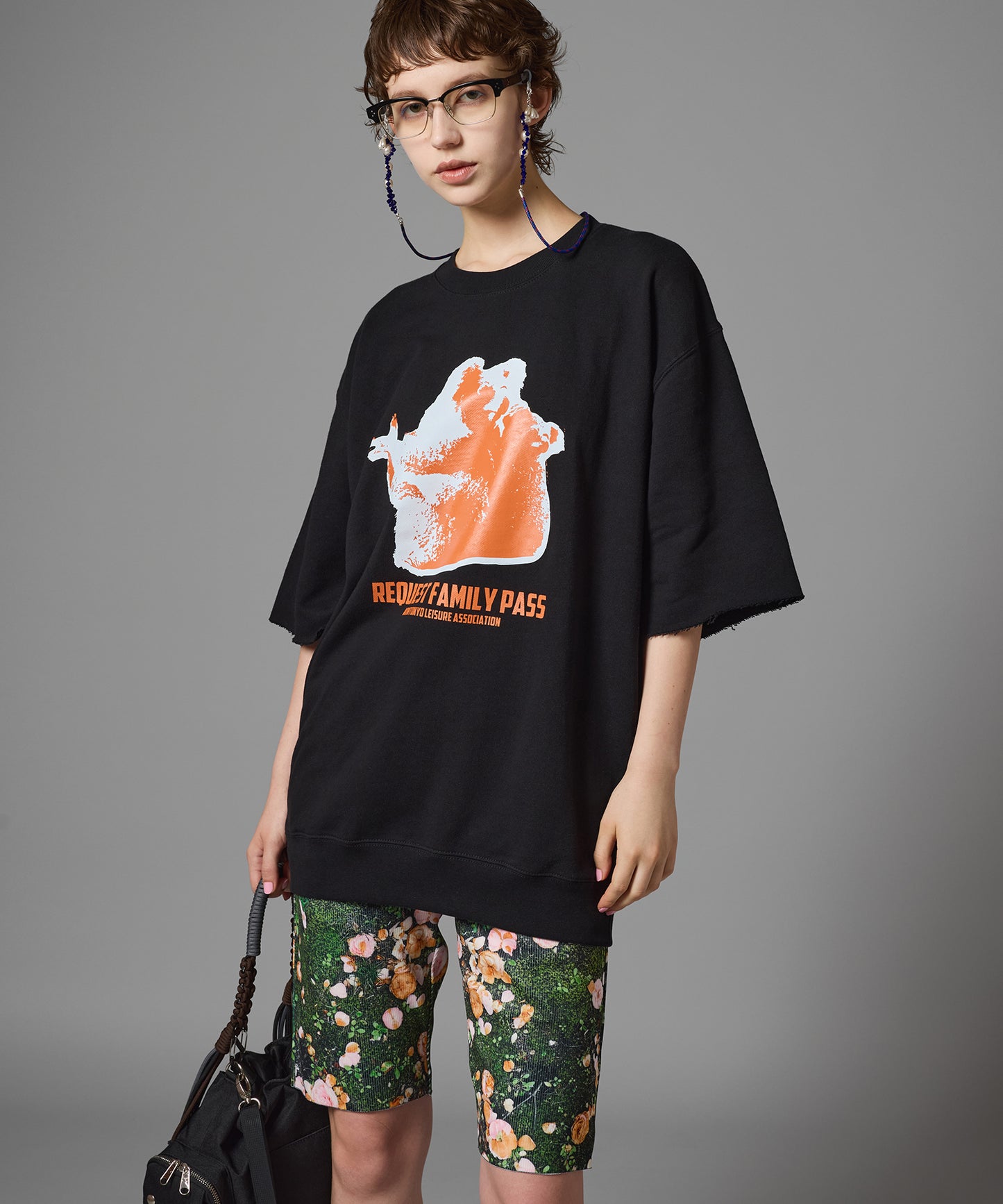 PRINT RIB SHORTS