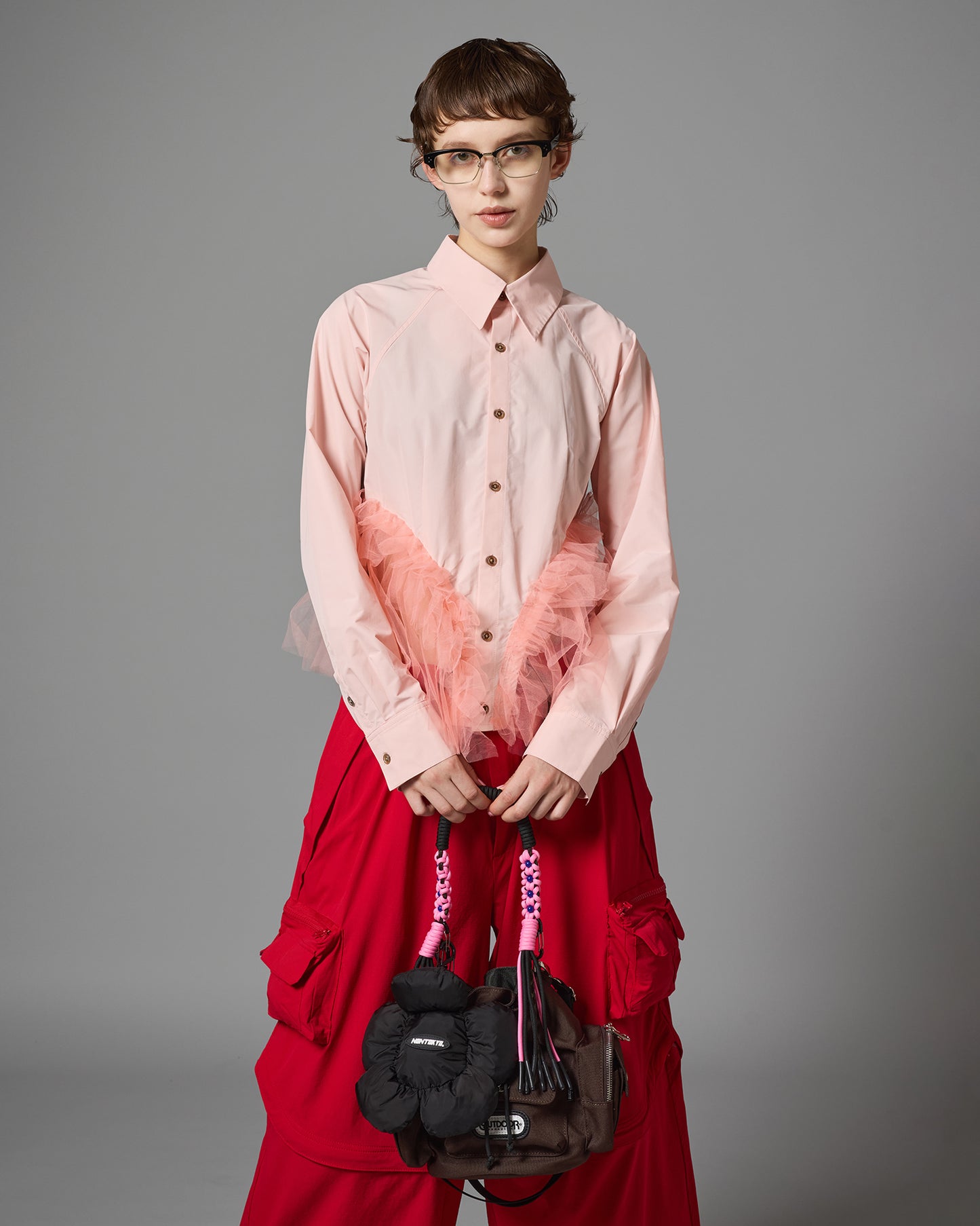 GATHER TULLE SHIRT