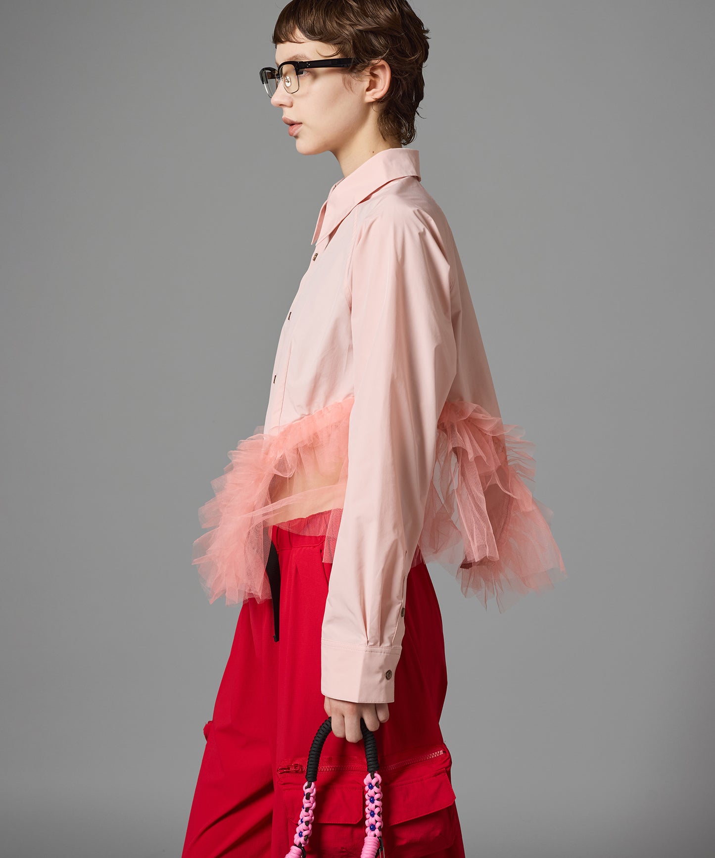 GATHER TULLE SHIRT