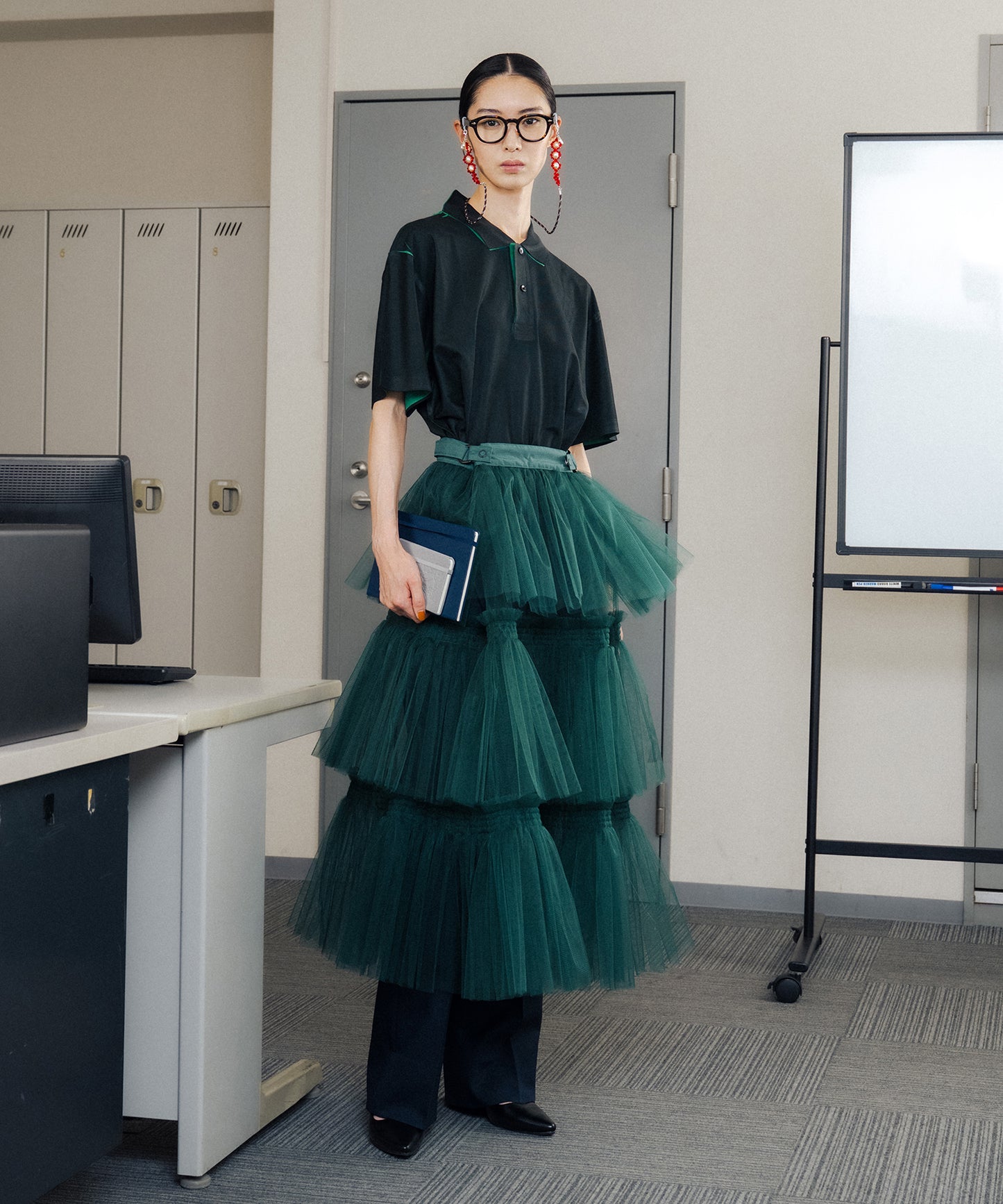 TULLE TIERED SKIRT