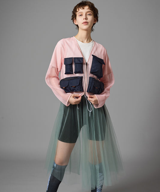 GATHER TULLE ONE-PIECE