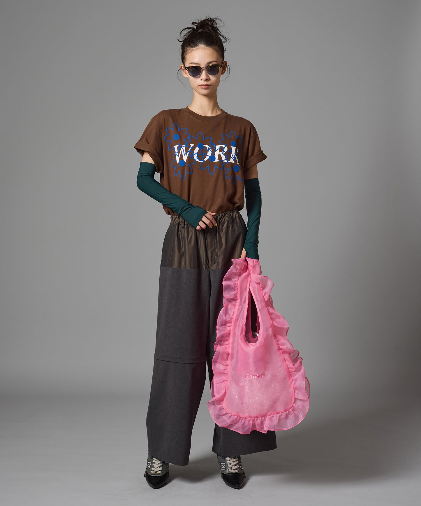PRINT SHORT T-SHIRT(WORK)