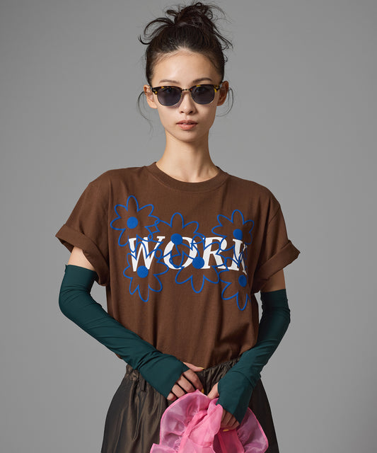 PRINT SHORT T-SHIRT(WORK)