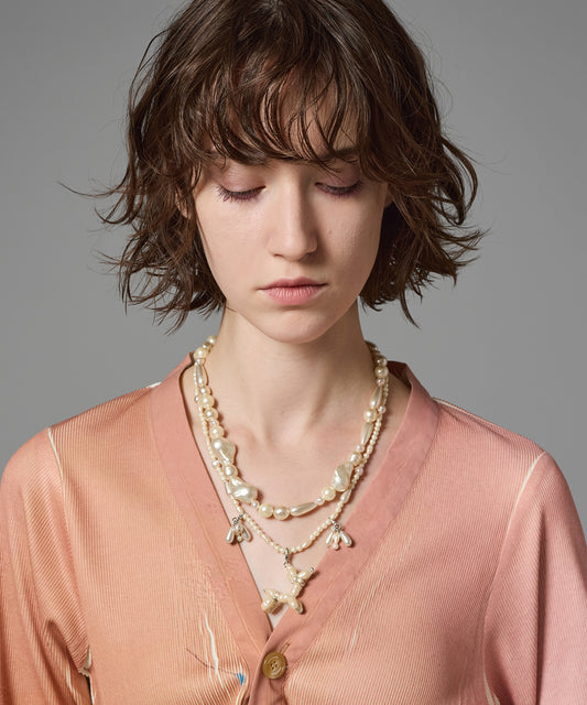 PEARL MOTIF LAYERED NECKLACE